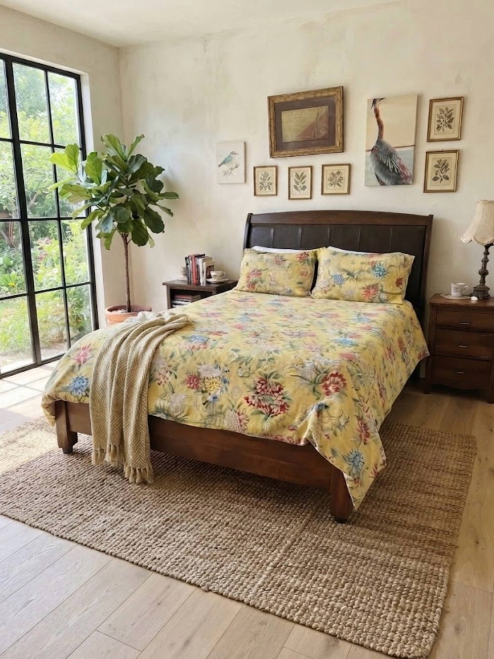 Pottery Barn King Floral Duvet Cover 100% Cotton EUC